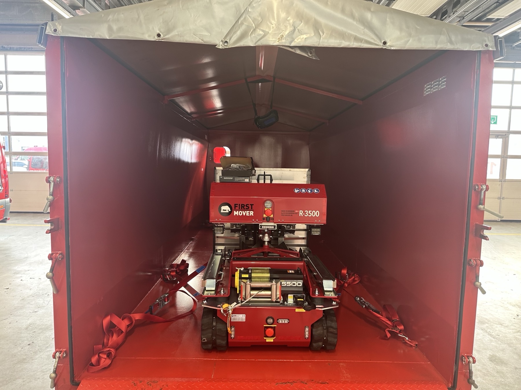FMR unit in fire container training